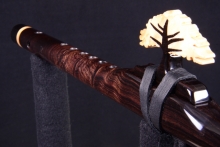 African Blackwood  Native American Flute, Minor, High D-5, #H49A